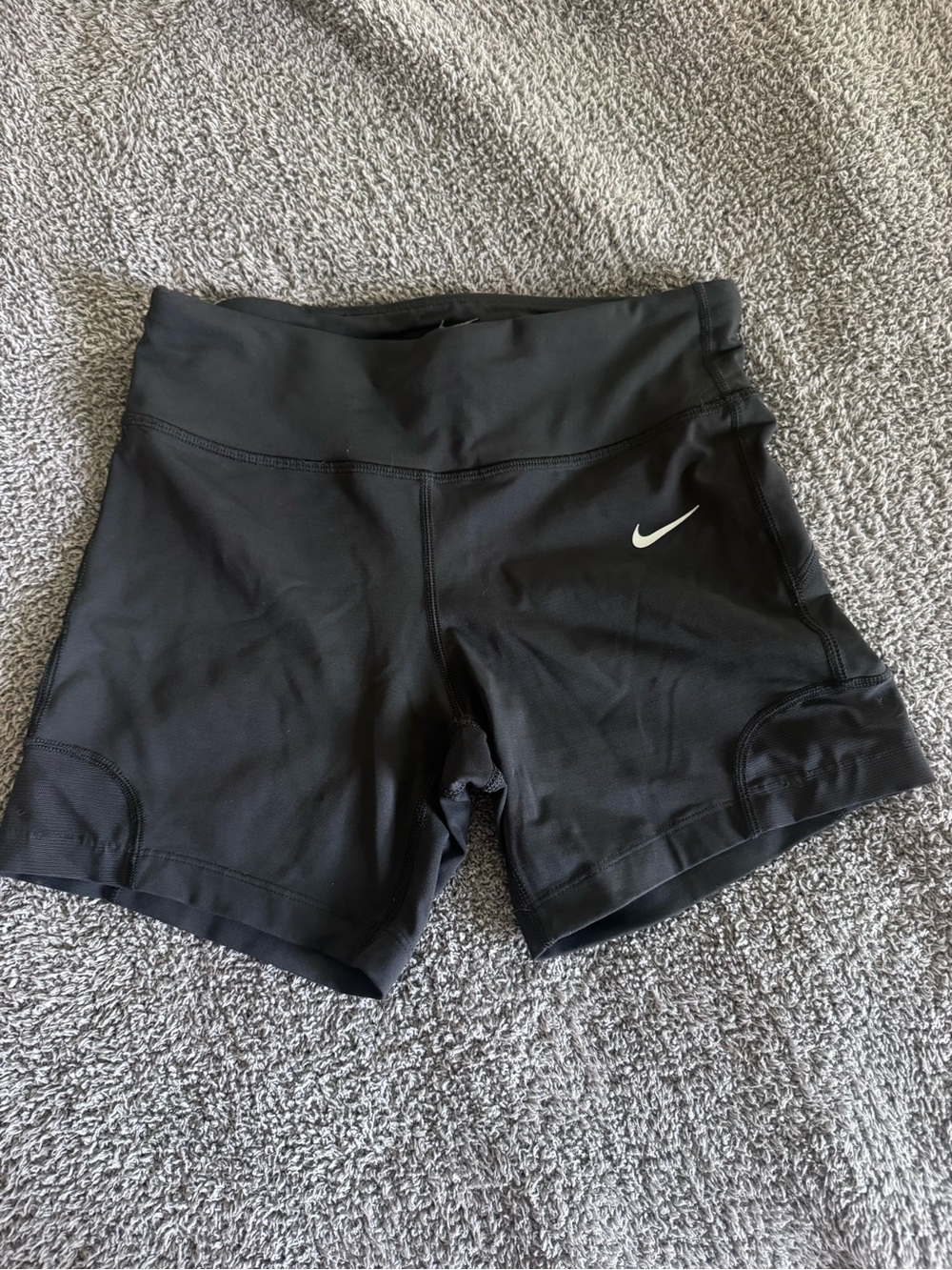 Nike Black High-Rise Bike Shorts with Swoosh